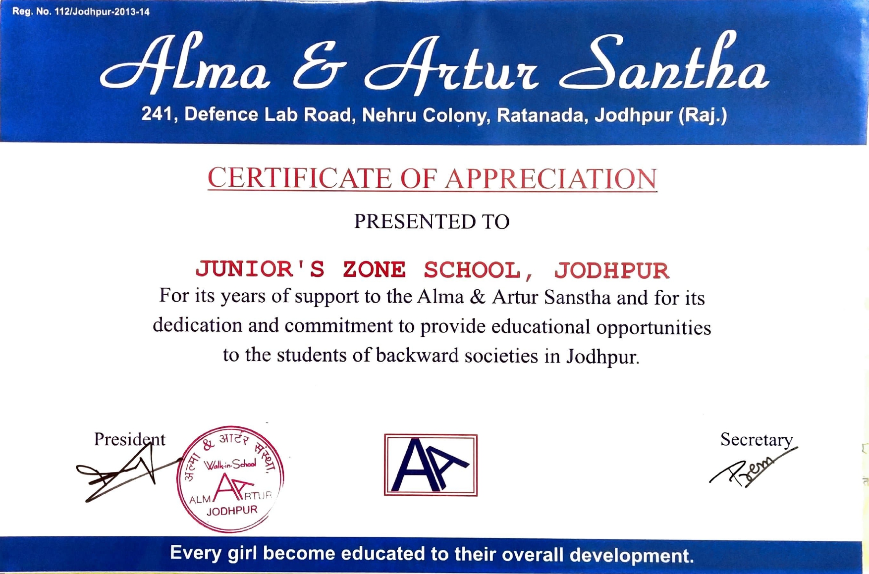 Awards & Appreciation